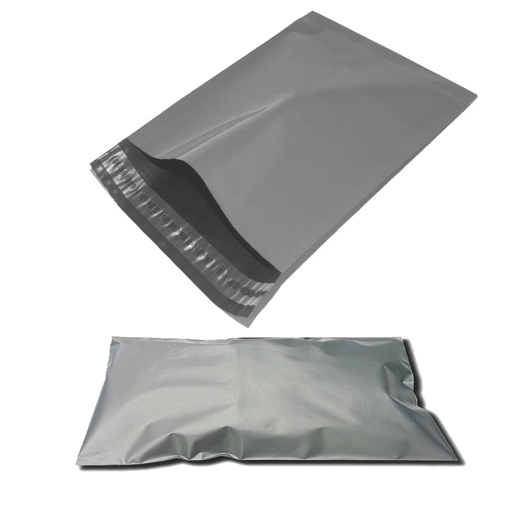 Postal Mailing Self Seal Packaging Polythene Bags Strong All Sizes White & Grey. 