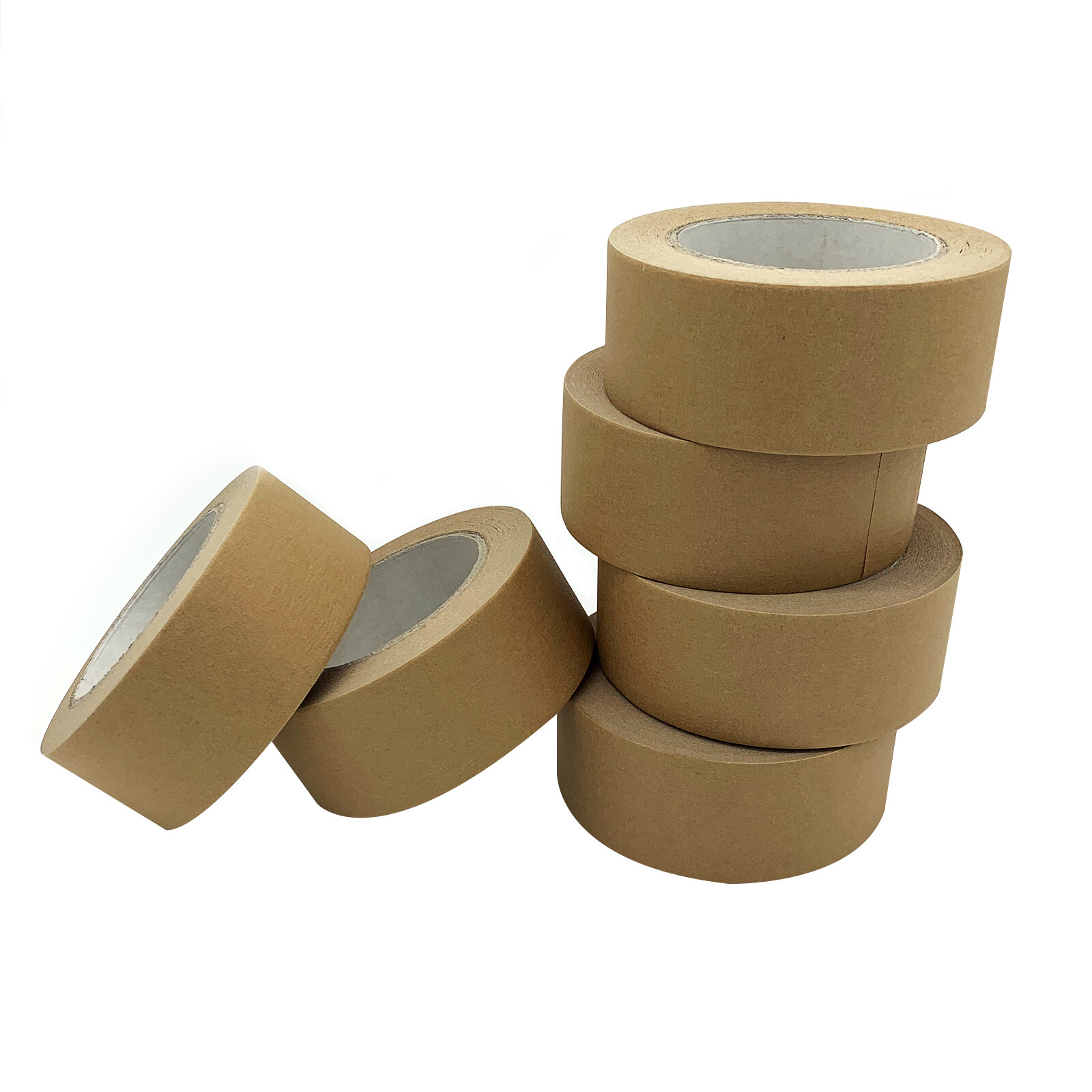 Kraft Packaging Tape 48mm x 50m Brown Eco-Friendly Paper Tape 3 Rolls