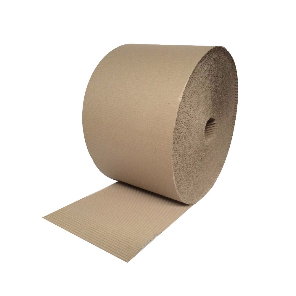 HIGH QUALITY STRONG CORRUGATED CARDBOARD PAPER ROLL 75 METRES 300mm x 75M 