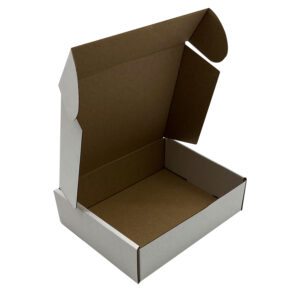170 x 140 x 50mm White Postal Boxes With Open Lid