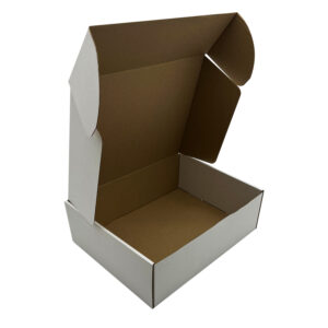 300 x 240 x 100mm White Postal Boxes With Open Lid